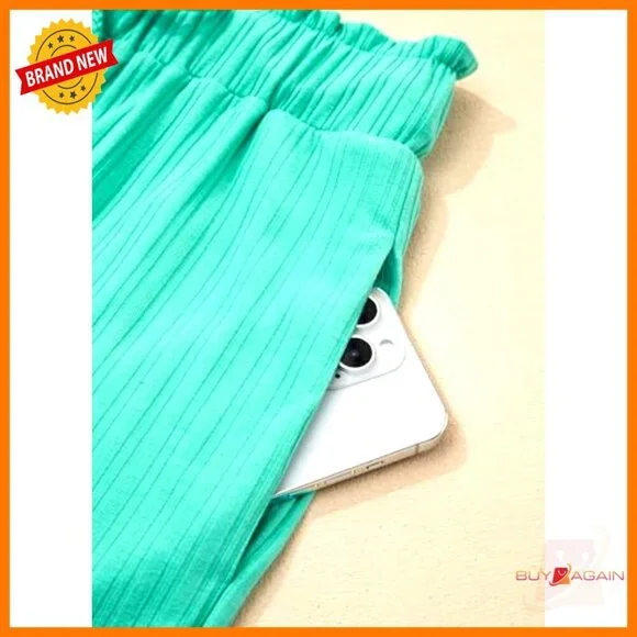 Summer Two Piece Set V-Neck Sleeveless Top Drawstring Shorts Casual Travel - Picture 6 of 7